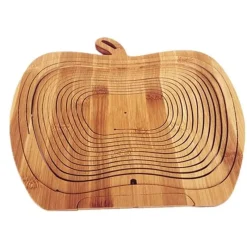 Deco Küche & Esszimmer-Umweltfreundliche faltbare Obstschale aus Holz – Nachhaltiges Küchendekor