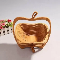 Deco Küche & Esszimmer-Umweltfreundliche faltbare Obstschale aus Holz – Nachhaltiges Küchendekor