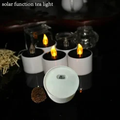 Adventure Basecamp Camping Im Freien|Outdoor-Artikel-Umweltfreundliche Solar-Mini-Kerzenlichter – Dekoration für den Außenbereich