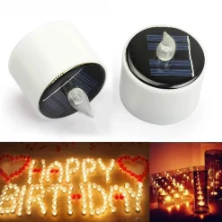 Adventure Basecamp Camping Im Freien|Outdoor-Artikel-Umweltfreundliche Solar-Mini-Kerzenlichter – Dekoration für den Außenbereich