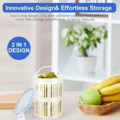 The Culinary Kit Küche & Esszimmer-Umweltfreundlicher Gurkenbehälter – Nachhaltige Gurkenaufbewahrung