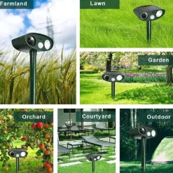 Gear Up u0026 Go Outdoor-Artikel|Outdoor-Gadgets-Umweltfreundlicher Ultraschall-Solar-Tierabwehrgerät - Schädlingsbekämpfungsgerät