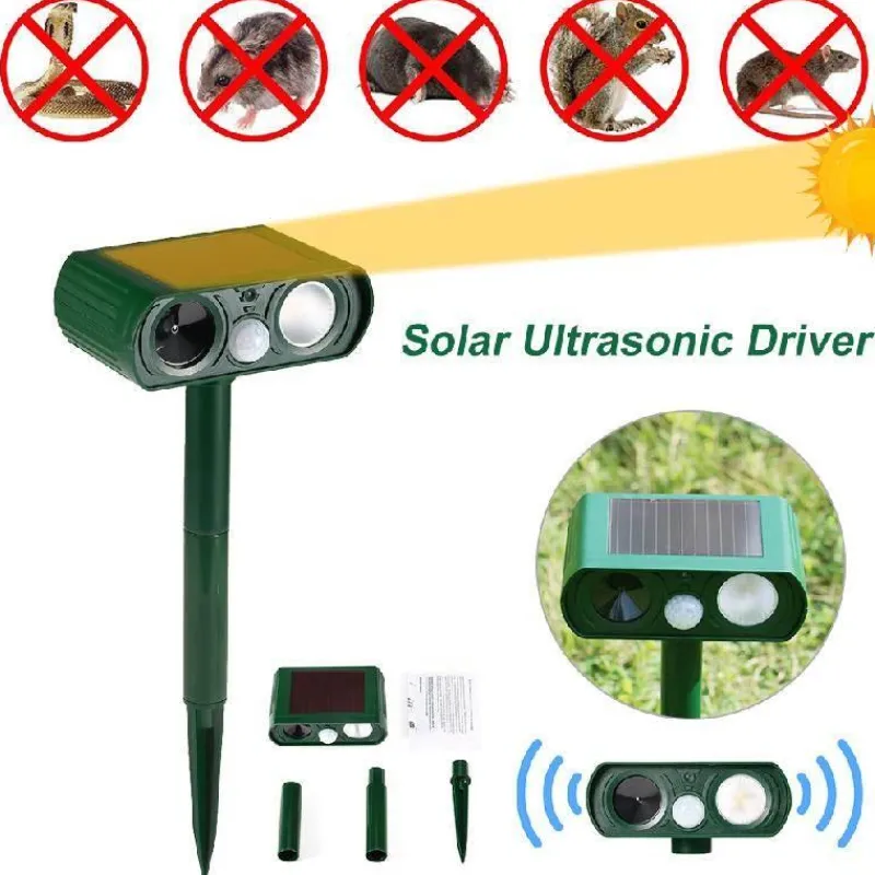 Gear Up u0026 Go Outdoor-Artikel|Outdoor-Gadgets-Umweltfreundlicher Ultraschall-Solar-Tierabwehrgerät - Schädlingsbekämpfungsgerät