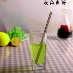 Tom Küche & Esszimmer-Umweltfreundlicher, wiederverwendbarer Trinkhalm aus Glas – farbenfrohes Bar-Accessoire