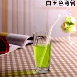 Tom Küche & Esszimmer-Umweltfreundlicher, wiederverwendbarer Trinkhalm aus Glas – farbenfrohes Bar-Accessoire