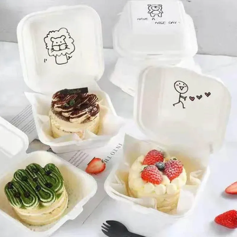 Tom Küche & Esszimmer-Umweltfreundliches, biologisch abbaubares Dessertbox-Set – mikrowellengeeignet