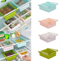 The Decor Haven Küche & Esszimmer-Umweltfreundliches Küchenregal – Multifunktionaler Kühlschrank-Organizer