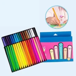 The Decor Haven Babyspielzeug-Ungiftige farbige Zeichenstifte – Sicheres Kunstzubehör für Kinder