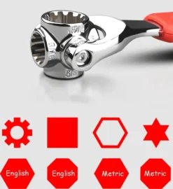 Roam Ready Autozubehör|Automobilindustrie-Universal 360-Steckschlüssel – Vielseitiges Reparaturwerkzeug