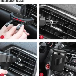 Wild u0026 Free Gear Autozubehör|Automobilindustrie-Universal-Getränkehalter für die Lüftungsöffnungen im Auto – verstellbarer Getränke-Organizer für Fahrzeuge