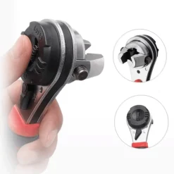 Roam Ready Outdoor-Artikel|Heimwerkzeuge-Universal-Ratschenschlüssel mit rutschfester Spitze – verstellbares, vielseitiges Werkzeug