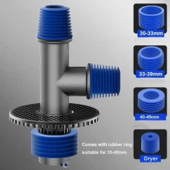 The Blissful Bath Badezimmer-Universeller Ablaufanschluss für Waschmaschinen – einfache Installation