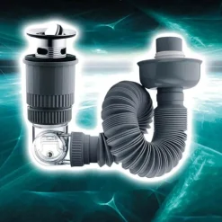 Tranquil Waters Badezimmer|Küche & Esszimmer-Universelles Überlauf-Ablaufset – 360 Easy Disposer Solution