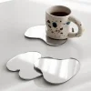 The Culinary Kit Küche & Esszimmer-Unregelmäßige verspiegelte Untersetzer – stilvolle moderne Wohndekoration