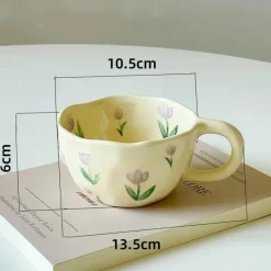 Tom Küche & Esszimmer-Unregelmäßiges Keramikbecher-Set im koreanischen Stil für Frühstückstee