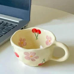 Tom Küche & Esszimmer-Unregelmäßiges Keramikbecher-Set im koreanischen Stil für Frühstückstee