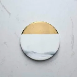 The Decor Haven Küche & Esszimmer-Untersetzer mit Marmorstreifen – Luxuriöses Trinkgeschirr aus Keramik