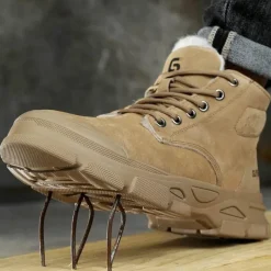 Herren Decor Herrenschuhe-Unverwüstliche Winterstiefel - Warme, rutschfeste Sicherheitsschuhe