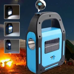Wild u0026 Free Gear Camping-Werkzeuge|Outdoor-Artikel-USB wiederaufladbare Solar-Campinglaterne Power Bank - Tragbares Außenlicht