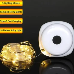 Trail u0026 Beyond Camping-Werkzeuge|Camping Im Freien-USB wiederaufladbare Sternenlichterkette - Camp Outdoor Dekor