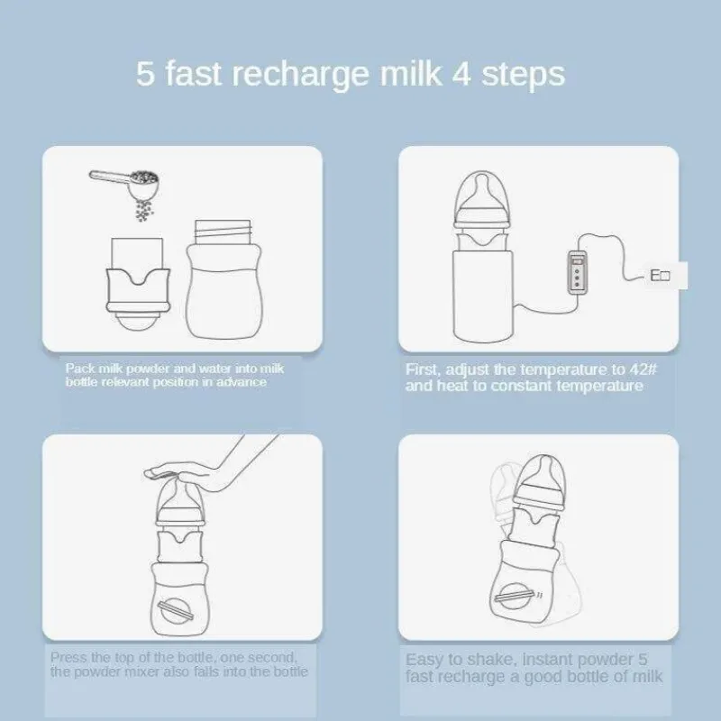 Kinder Little Nest Kinderwagen & Zubehör-USB-Babyflaschenwärmer – Tragbarer elektrischer Milchwärmer