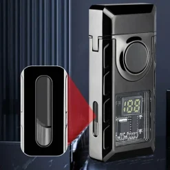 Cozy Living Camping Im Freien|Outdoor & Garten-USB-Feuerzeug mit Doppelflamme – Buntes, wiederaufladbares, sprachgesteuertes Feuerzeug