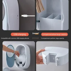 The Culinary Kit Küche & Esszimmer-UV-Desinfektions-Abtropfbox zur Wandmontage