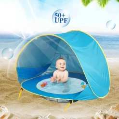 Kinder Wilderness Haven Kinderwagen & Zubehör|Outdoor-Artikel-UV-schützendes wasserdichtes Strandzelt für Kinder