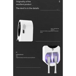 Decor Gadgets Für Zuhause-UV-Zahnbürsten-Desinfektionsbox - Tragbarer Desinfektionshalter