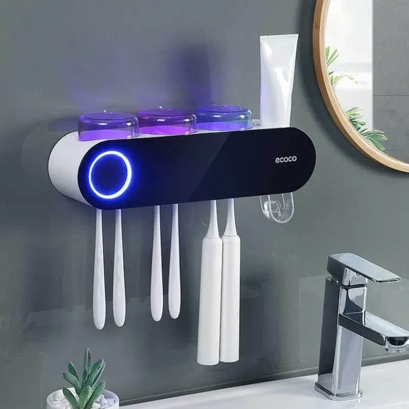 The Blissful Bath Badezimmer-UV-Zahnbürsten-Desinfektionsmittel - Badezimmer-Organizer-Halter