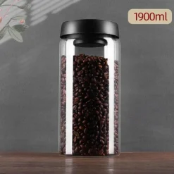 Tom Küche & Esszimmer-Vakuumversiegelter Kaffeebohnenbehälter aus Glas zur Frischhaltung in der Küche zu Hause
