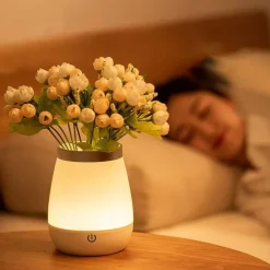 Bright Accents Beleuchtung-Vase Nachtlampe - Dekoratives Tischlicht