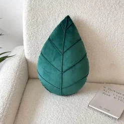 The Finishing Touch Wohndeko-Verdana Blatt Kissen - Dekoratives Naturkissen