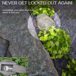 Adventure Basecamp Camping Im Freien|Outdoor-Artikel-Versteckter Garten-Sicherheitsstein – diskretes Sicherheitsdekor für den Außenbereich