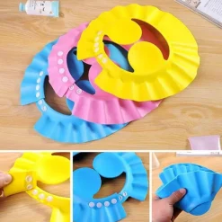 Kinder Aqua Essence Kinderwagen & Zubehör|Badezimmer-Verstellbare Baby-Duschhaube – weicher, wasserdichter Haarschutz für Kinder