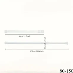 Space Savvy Aufbewahrung Und Organisation-Verstellbare Gardinenstange für die Küche, ohne Bohren, mit Zugfeder, 101,6–190,5 cm