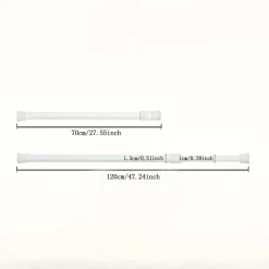 Space Savvy Aufbewahrung Und Organisation-Verstellbare Gardinenstange für die Küche, ohne Bohren, mit Zugfeder, 101,6–190,5 cm