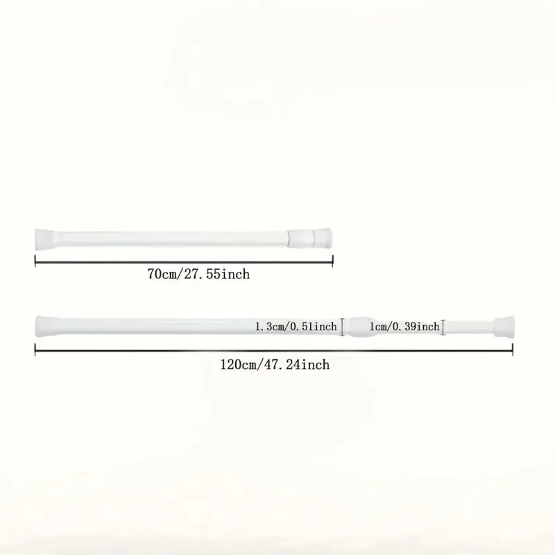 Space Savvy Aufbewahrung Und Organisation-Verstellbare Gardinenstange für die Küche, ohne Bohren, mit Zugfeder, 101,6–190,5 cm