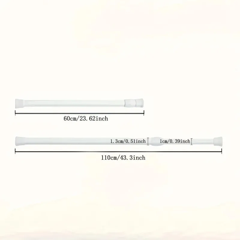 Space Savvy Aufbewahrung Und Organisation-Verstellbare Gardinenstange für die Küche, ohne Bohren, mit Zugfeder, 101,6–190,5 cm