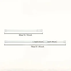 Space Savvy Aufbewahrung Und Organisation-Verstellbare Gardinenstange für die Küche, ohne Bohren, mit Zugfeder, 101,6–190,5 cm