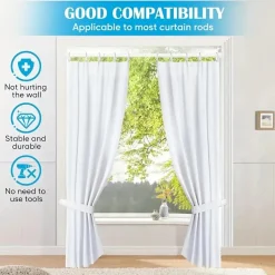 Space Savvy Aufbewahrung Und Organisation-Verstellbare Gardinenstange für die Küche, ohne Bohren, mit Zugfeder, 101,6–190,5 cm