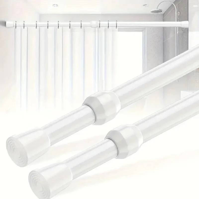 Space Savvy Aufbewahrung Und Organisation-Verstellbare Gardinenstange für die Küche, ohne Bohren, mit Zugfeder, 101,6–190,5 cm