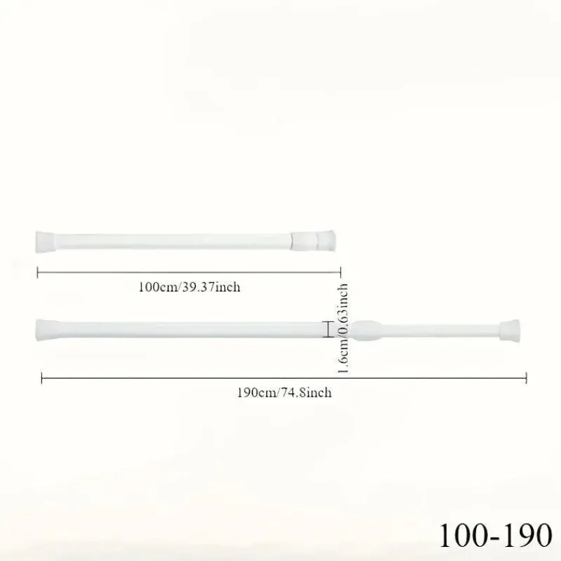 Space Savvy Aufbewahrung Und Organisation-Verstellbare Gardinenstange für die Küche, ohne Bohren, mit Zugfeder, 101,6–190,5 cm