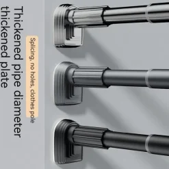 Room to Spare Aufbewahrung Und Organisation|Badezimmer-Verstellbare Gardinenstange mit Spannvorrichtung, Teleskopstange ohne Bohren