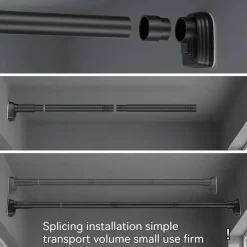 Room to Spare Aufbewahrung Und Organisation|Badezimmer-Verstellbare Gardinenstange mit Spannvorrichtung, Teleskopstange ohne Bohren