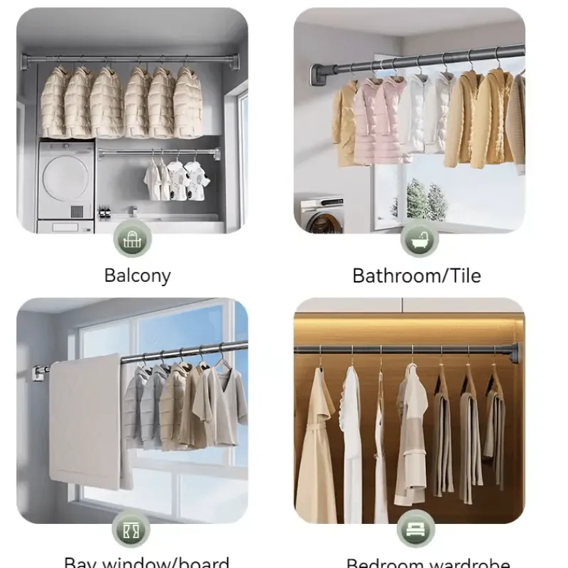 Room to Spare Aufbewahrung Und Organisation|Badezimmer-Verstellbare Gardinenstange mit Spannvorrichtung, Teleskopstange ohne Bohren