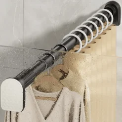 Room to Spare Aufbewahrung Und Organisation|Badezimmer-Verstellbare Gardinenstange mit Spannvorrichtung, Teleskopstange ohne Bohren