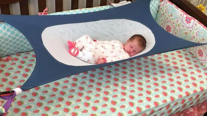 Kinder The Decor Haven Kinderwagen & Zubehör-Verstellbare Hängematte für Babybetten – Abnehmbare Schlaflösung für Kleinkinder