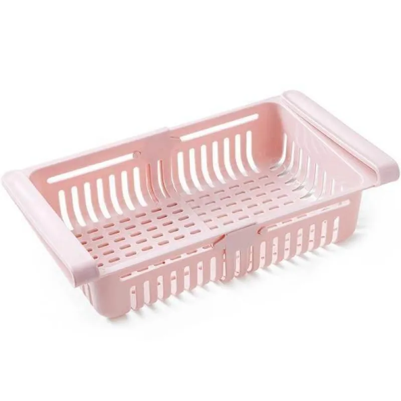 Space Savvy Küche & Esszimmer-Verstellbare Kühlschrankschublade – platzsparender Küchen-Organizer