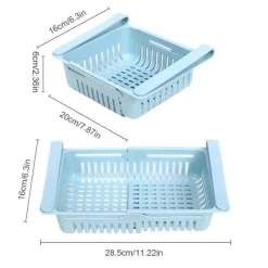 Space Savvy Küche & Esszimmer-Verstellbare Kühlschrankschublade – platzsparender Küchen-Organizer